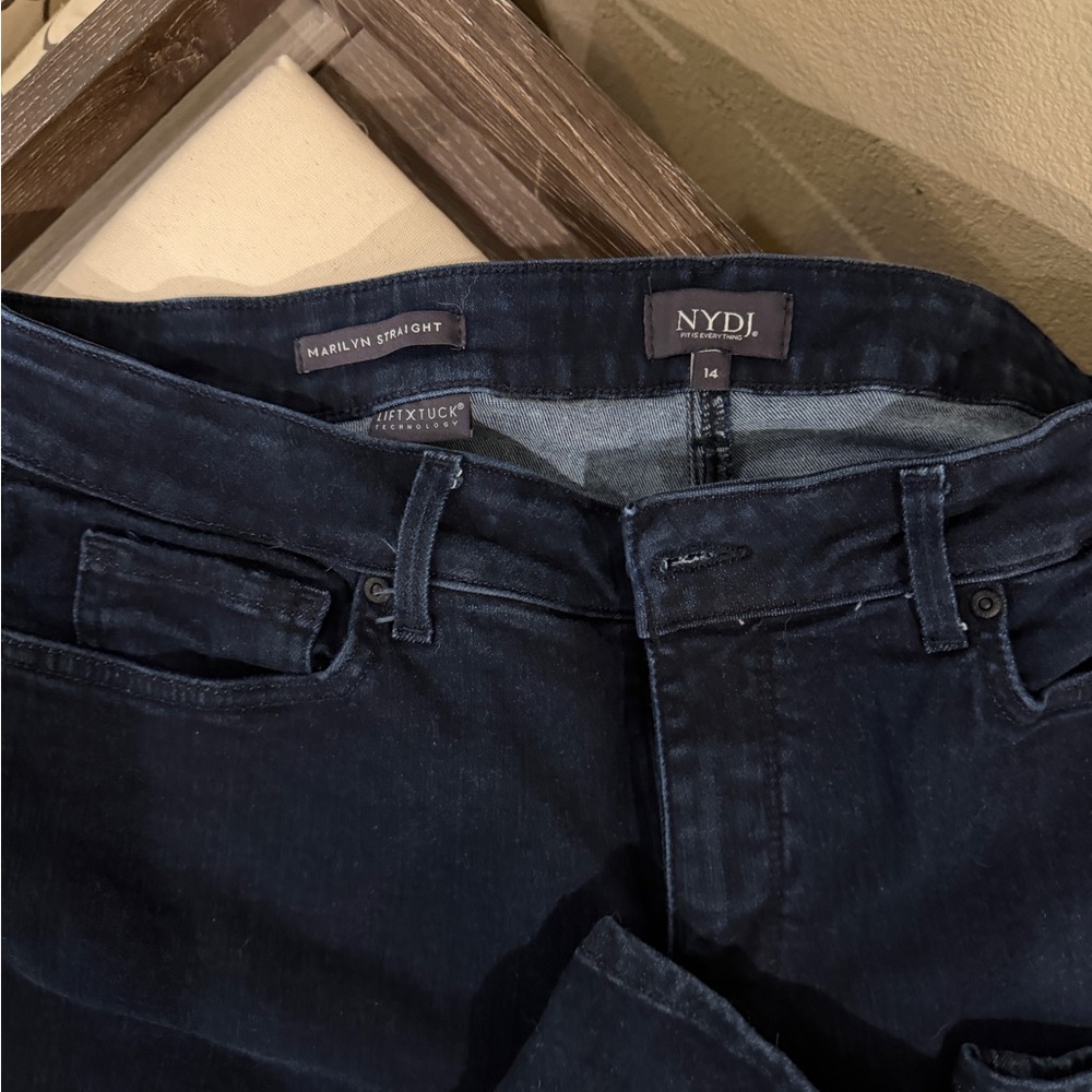 NYDJ women’s Deep Indigo Straight Jeans